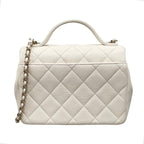 Chanel Shoulder Bag Business Affinity Chain Quilted Caviar Leather CC Logo — view 2