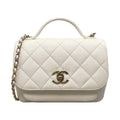 Chanel Shoulder Bag Business Affinity Chain Quilted Caviar Leather CC Logo