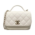 Chanel Shoulder Bag Business Affinity Chain Quilted Caviar Leather CC Logo