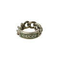 Gucci Ring Silver Light Blue Mosaic Chain