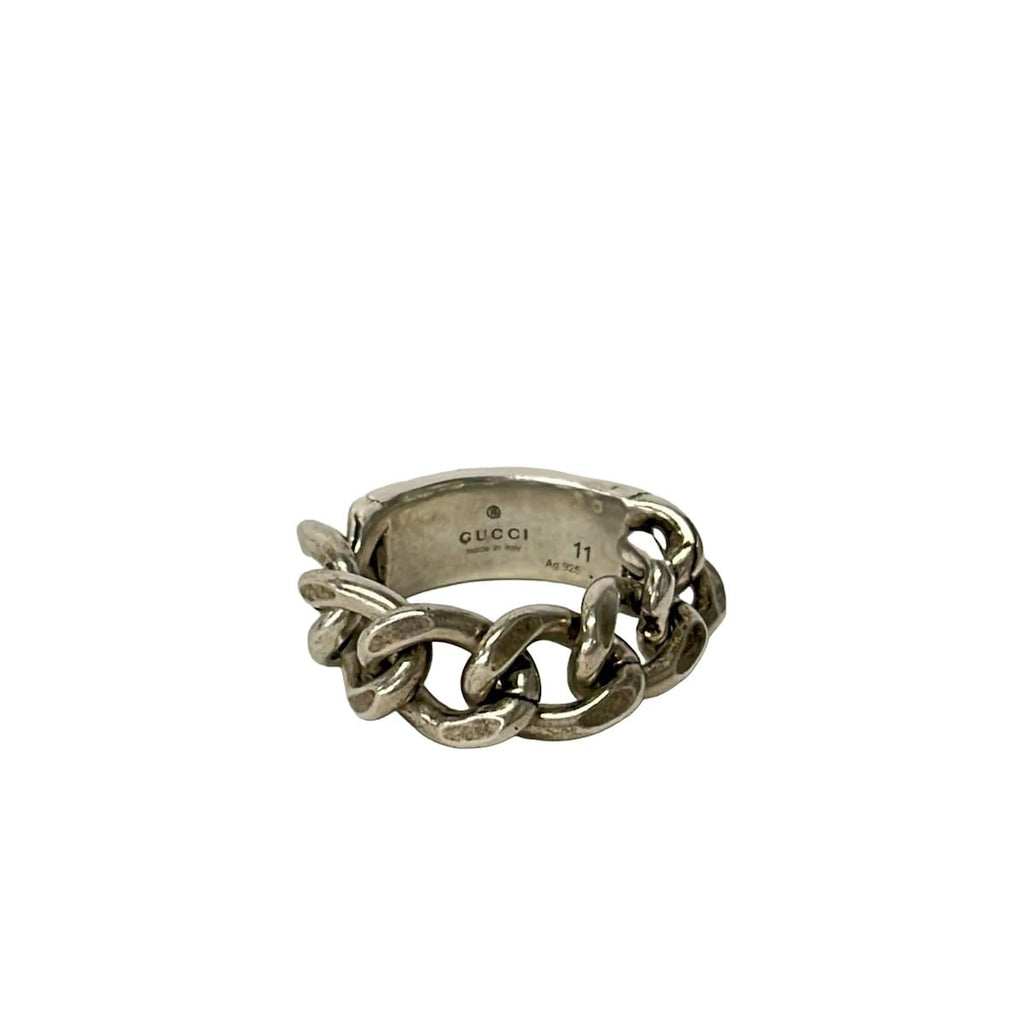 Gucci Ring Silver Light Blue Mosaic Chain — view 3