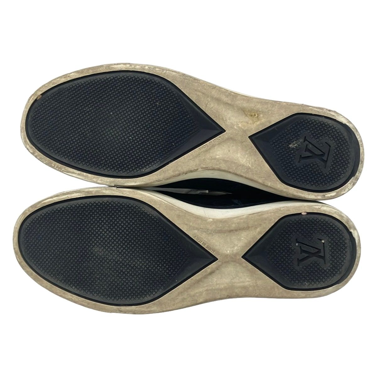 Louis Vuitton Sneakers 6.5 Dark Navy White Damier Pattern Leather — view 4
