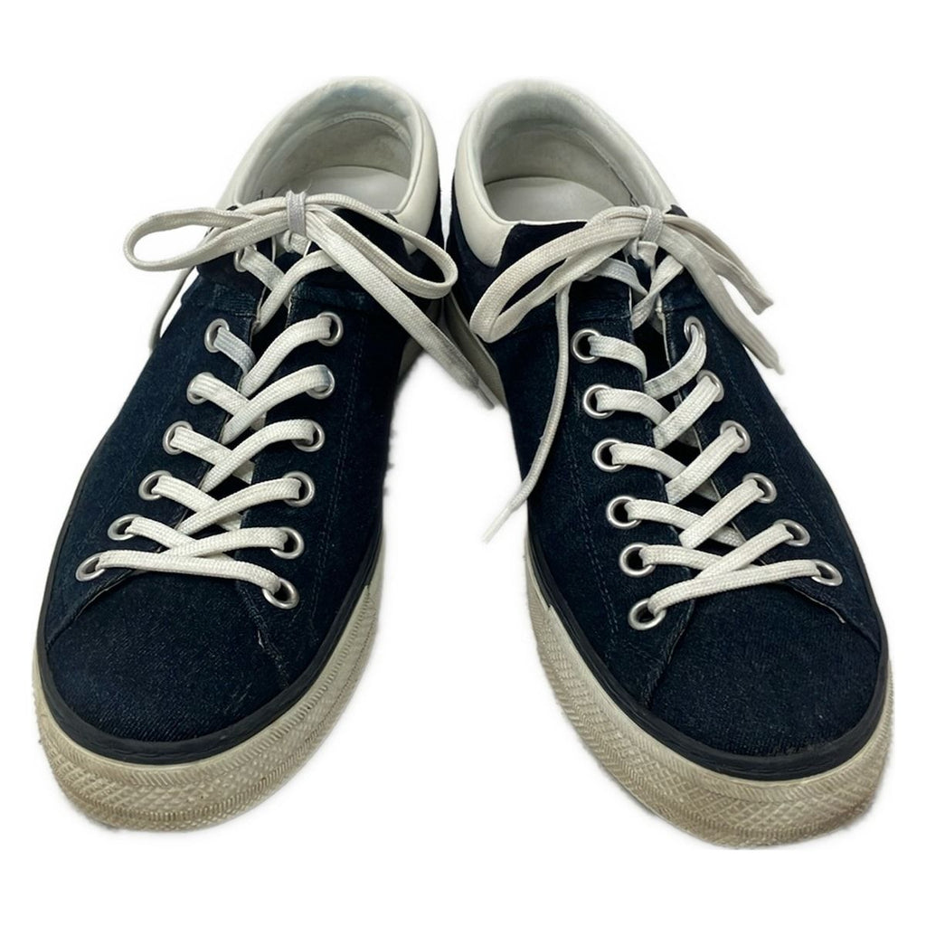 Louis Vuitton Sneakers 6.5 Dark Navy White Damier Pattern Leather — view 2