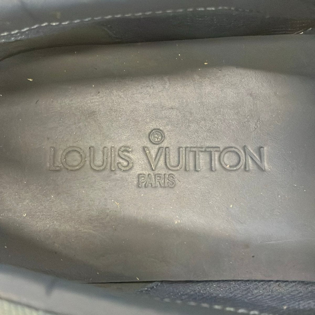 Louis Vuitton Slip Ons 7 Light Blue Damier Pattern Slipper — view 5