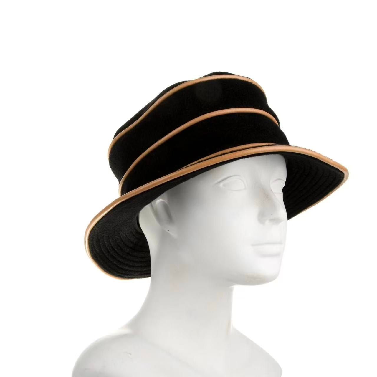 Hermes Vintage Bucket Hat Cashmere 58 Brown