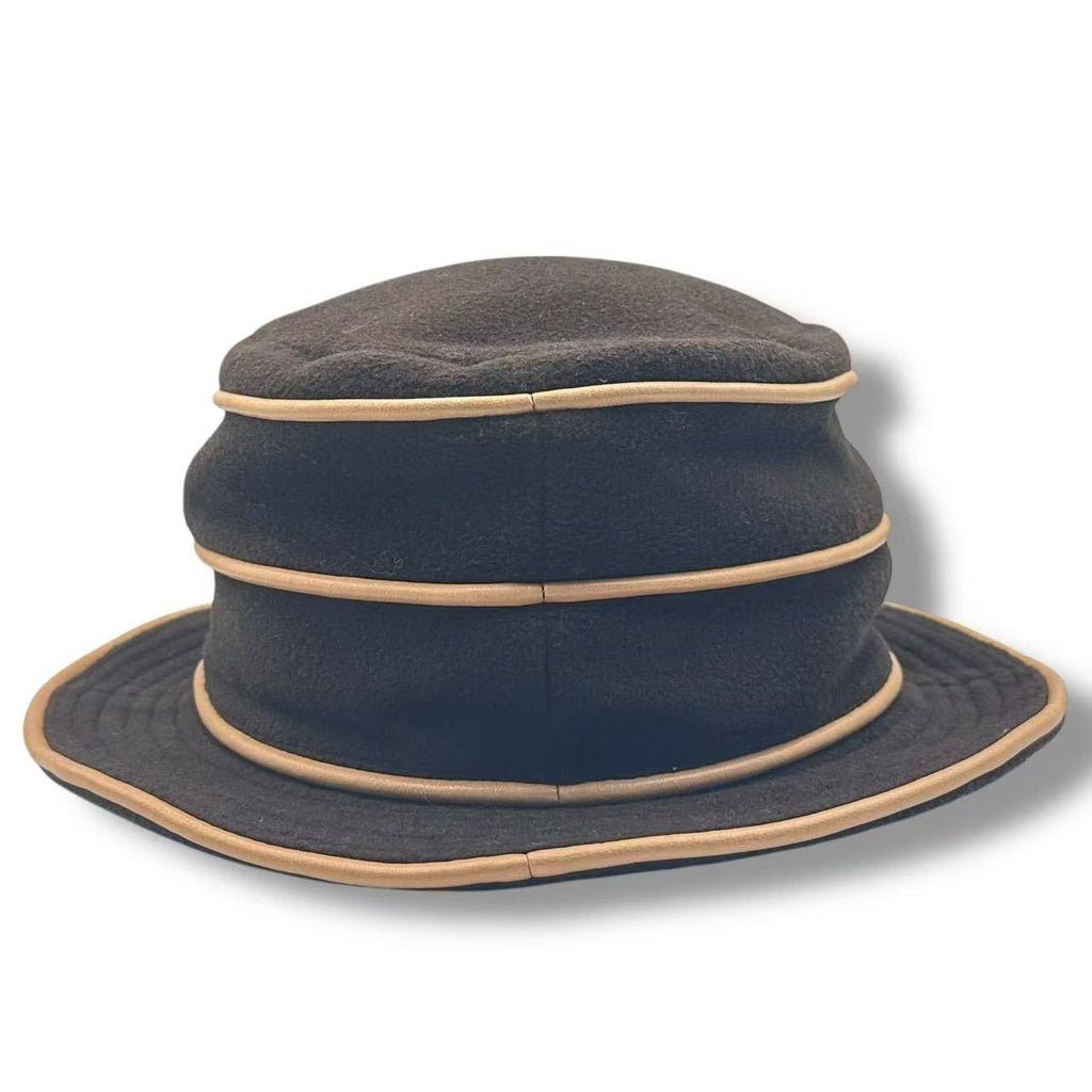 Hermes Vintage Bucket Hat Cashmere 58 Brown — view 3