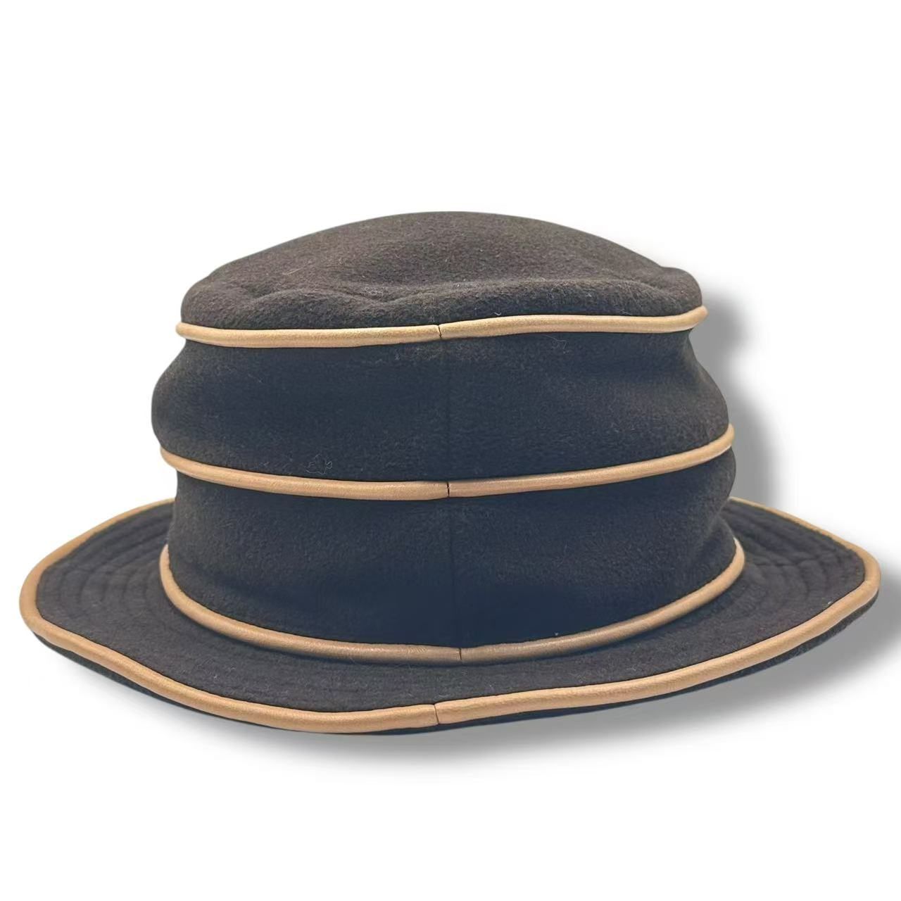 Hermes Vintage Bucket Hat Cashmere 58 Brown — view 3