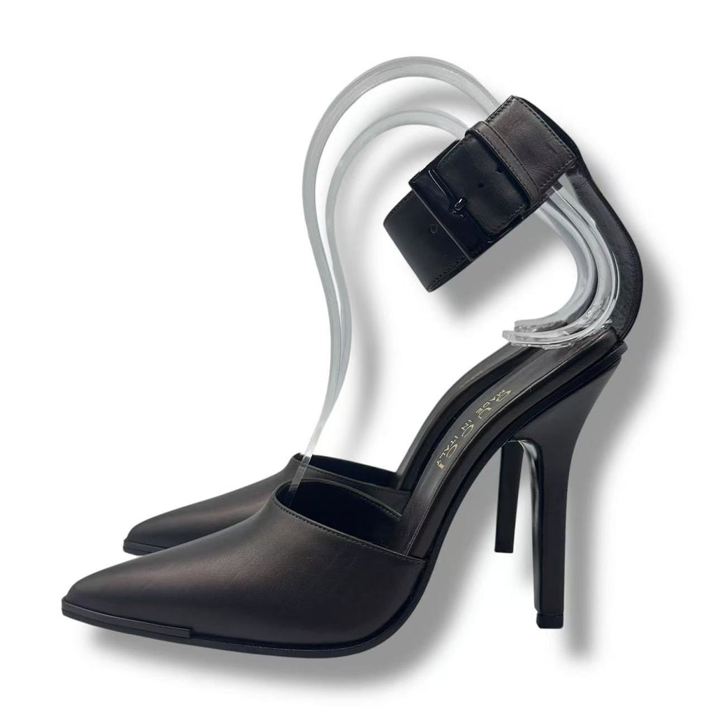 Gucci High Heels Sandal Logo Leather Brown — view 5