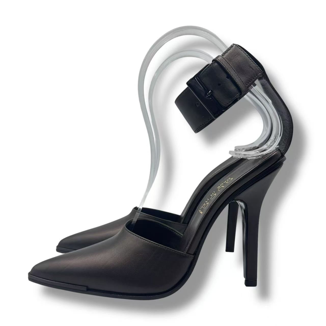 Gucci High Heels Sandal Logo Leather Brown — view 5