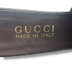 Gucci High Heels Sandal Logo Leather Brown — view 9