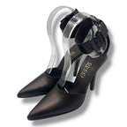 Gucci High Heels Sandal Logo Leather Brown — view 2