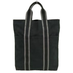 Hermes Fourre Tout Cabas Tote MM Canvas Black Gray