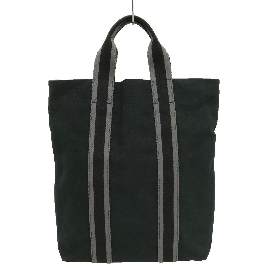 Hermes Fourre Tout Cabas Tote MM Canvas Black Gray — view 2