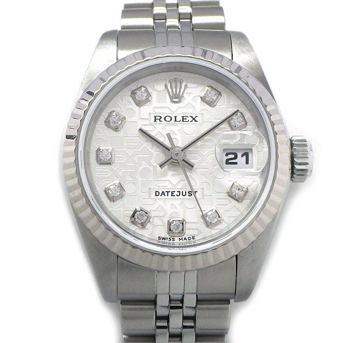 Rolex Datejust Number 2003 10 Points Diamond Index Silver Computer Dial Date