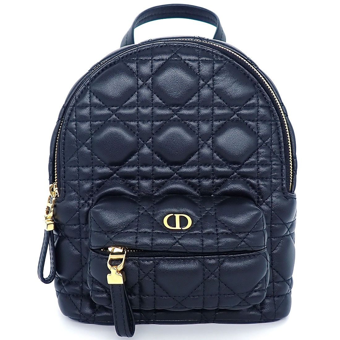 Dior Backpack Cannage Mini Black Lambskin Gold
