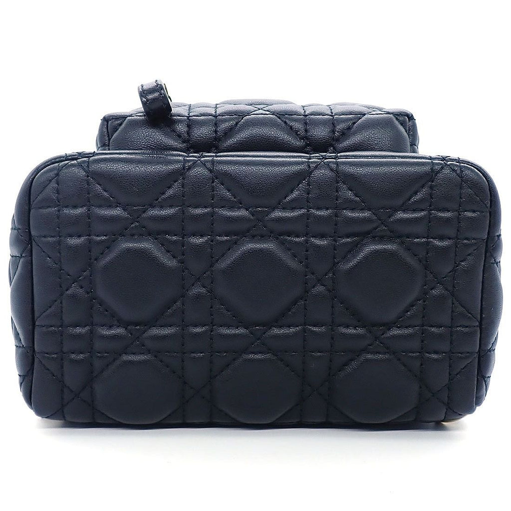Dior Backpack Cannage Mini Black Lambskin Gold — view 4