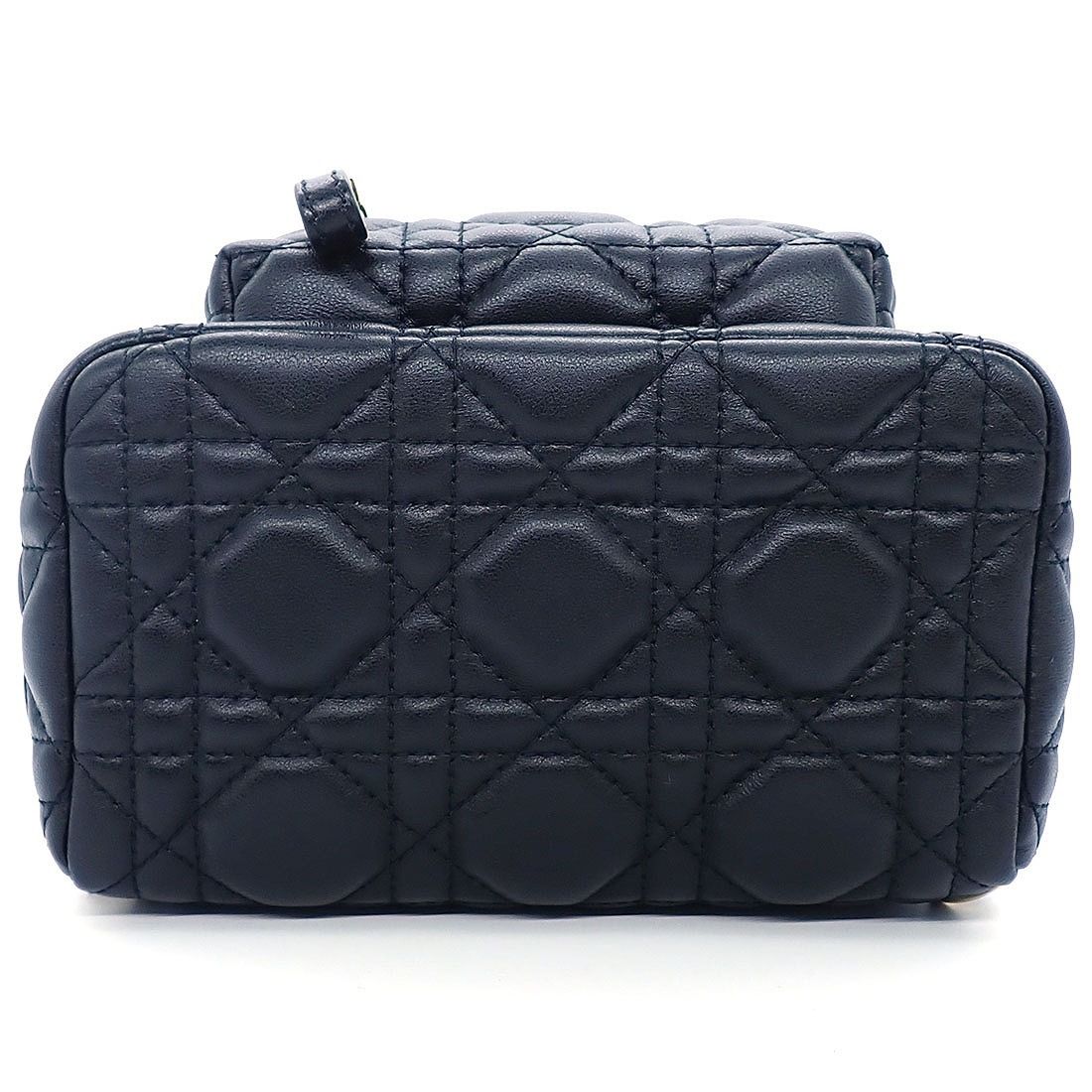Dior Backpack Cannage Mini Black Lambskin Gold — view 4