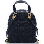 Dior Backpack Cannage Mini Black Lambskin Gold — view 2