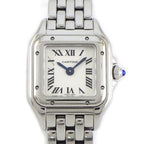Cartier Watch Panthère Mini Square Silver Dial Roman Index SS Quartz Analog