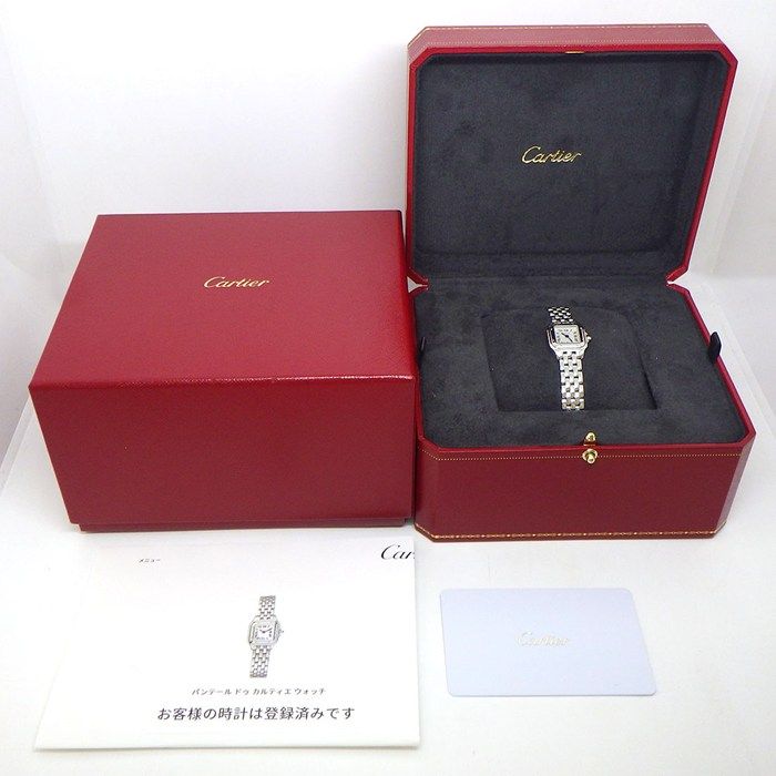 Cartier Watch Panthère Mini Square Silver Dial Roman Index SS Quartz Analog — view 9