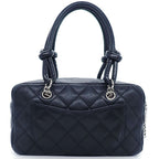 Chanel Handbag Cambon Line Mini Bowling Black Pink Lambskin Silver — view 2
