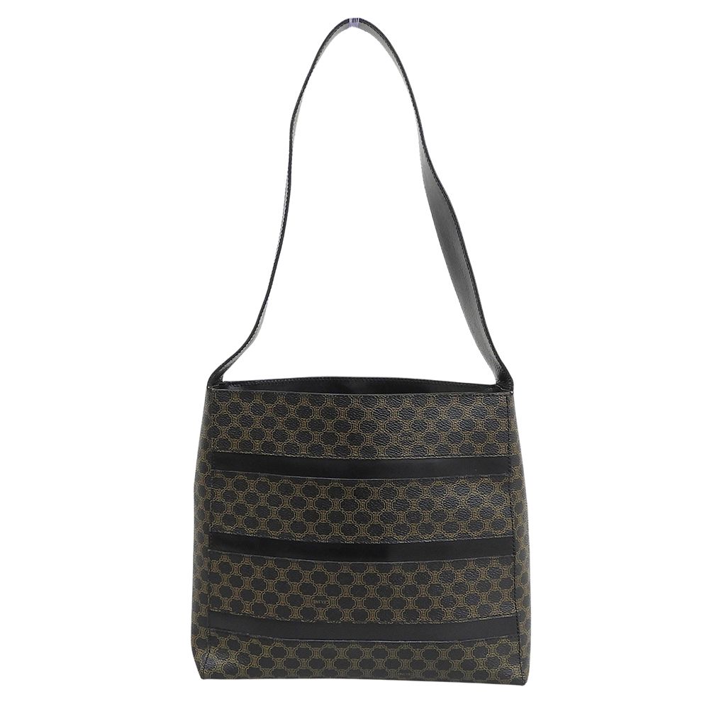 Celine Macadam Pattern Shoulder Bag Brown — view 2