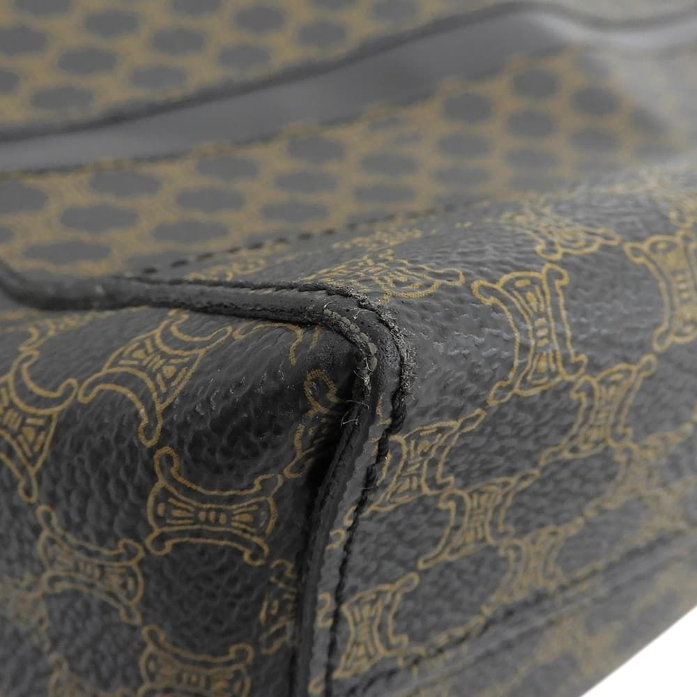Celine Macadam Pattern Shoulder Bag Brown — view 7