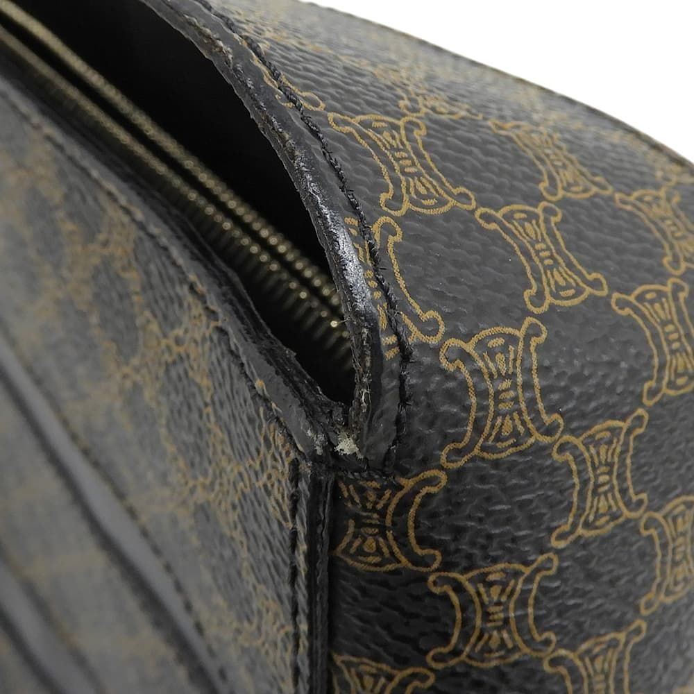 Celine Macadam Pattern Shoulder Bag Brown — view 8