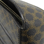 Celine Macadam Pattern Shoulder Bag Brown — view 8