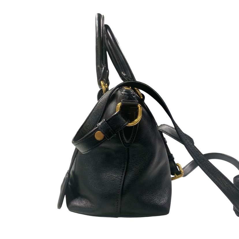Prada 2-Way Handbag Leather Nero — view 4