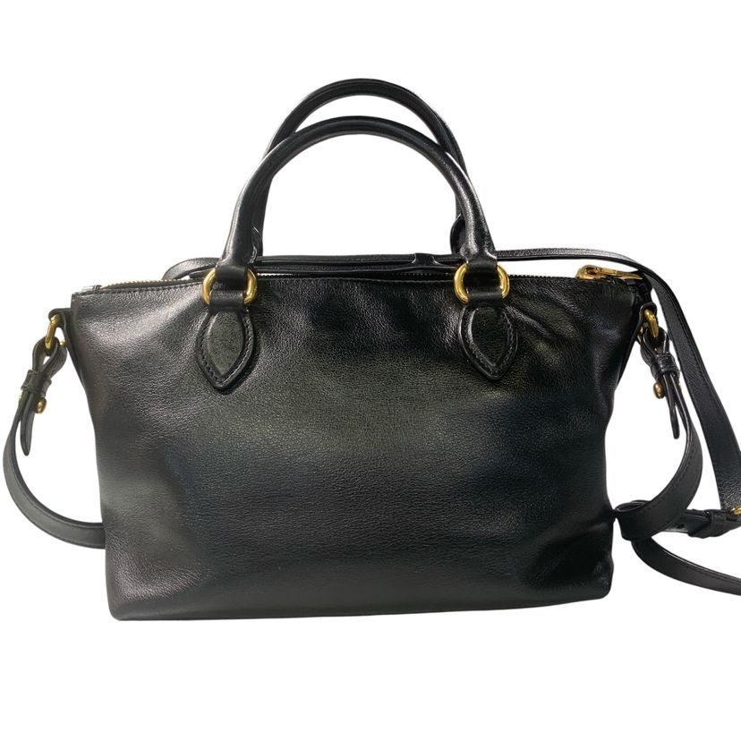 Prada 2-Way Handbag Leather Nero — view 2