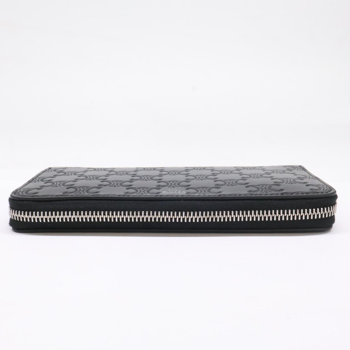 Celine Large Zip Wallet Triomphe Embossed Calfskin — view 5