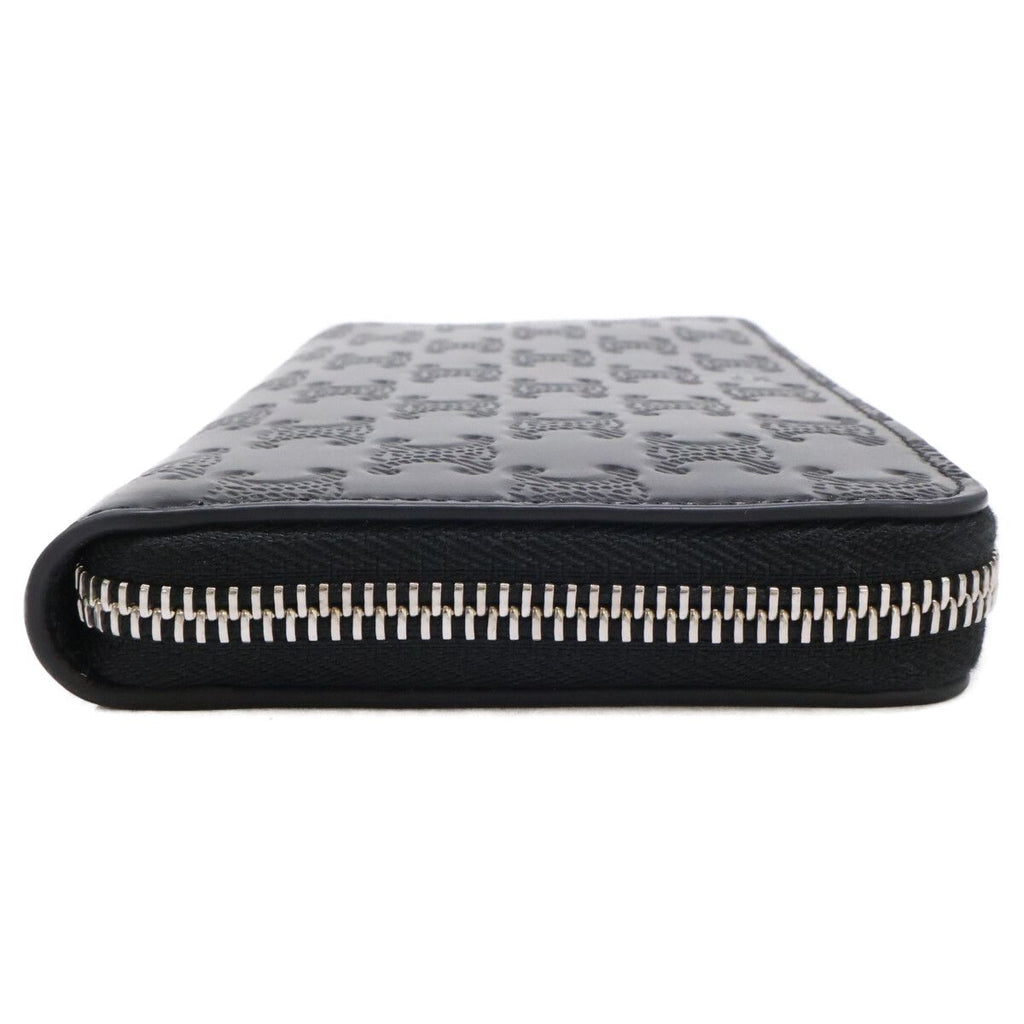 Celine Large Zip Wallet Triomphe Embossed Calfskin — view 2