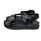 Prada Leather Nylon Buckle Strap Sandals — view 2