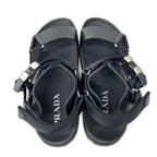 Prada Leather Nylon Buckle Strap Sandals — view 5