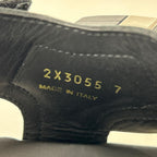 Prada Leather Nylon Buckle Strap Sandals — view 7
