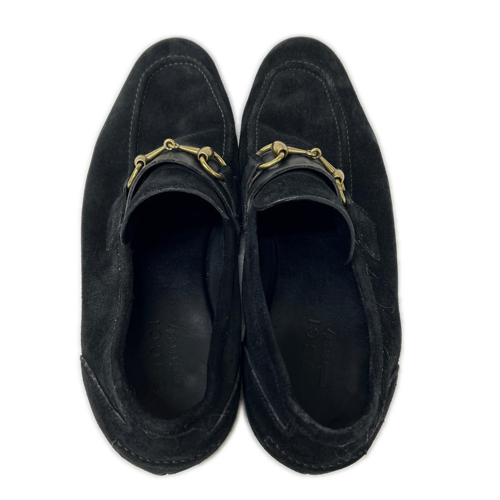 Gucci Suede Horsebit Loafers — view 6