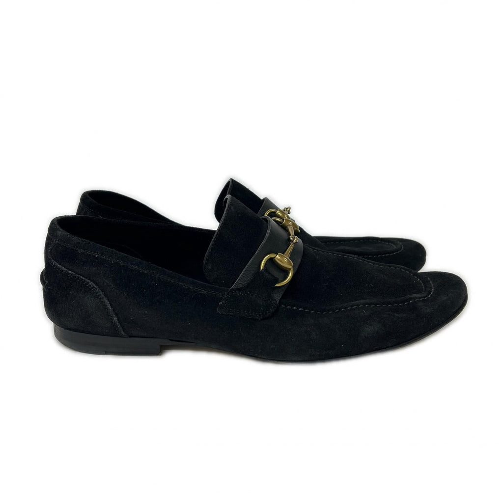 Gucci Suede Horsebit Loafers — view 4