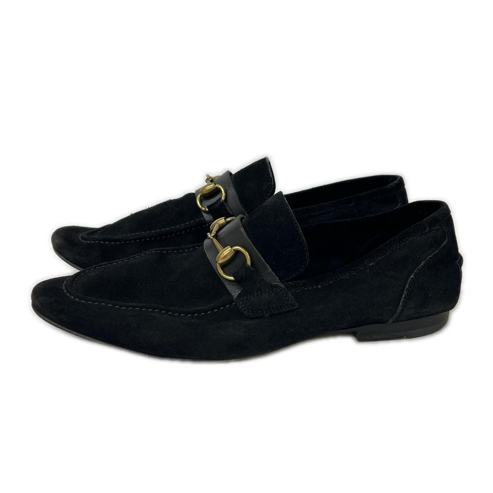 Gucci Suede Horsebit Loafers — view 2