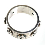 Louis Vuitton 925 Sterling Silver Ring LV Studded — view 4