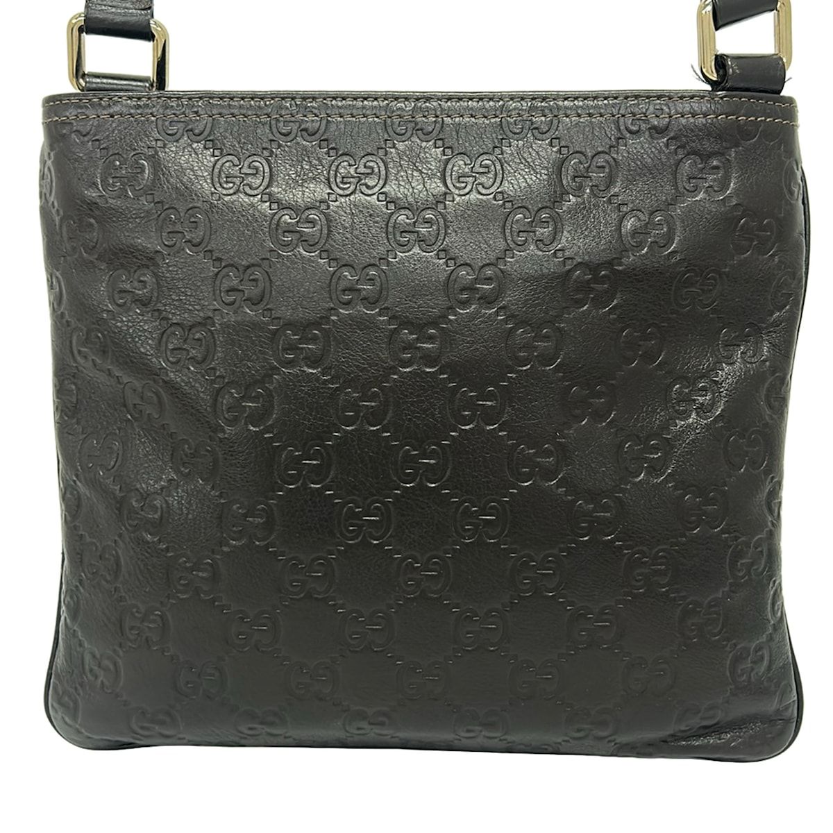 Gucci Shoulder Bag Guccissima Line Dark Brown Leather — view 3