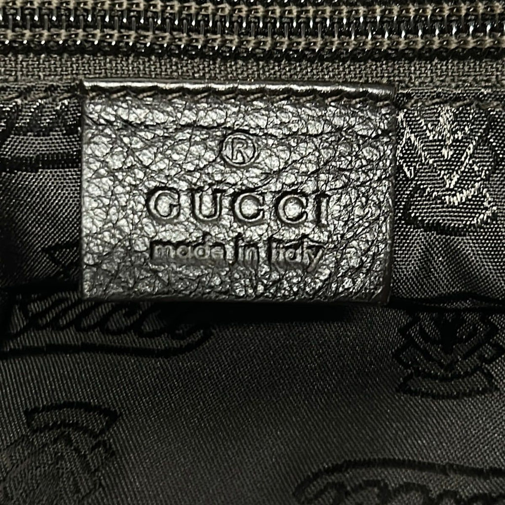 Gucci Shoulder Bag Guccissima Line Dark Brown Leather — view 9