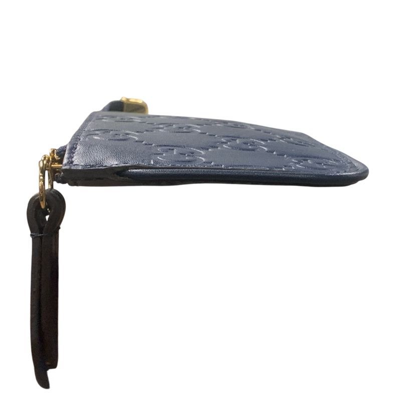 Gucci Guccissima Coin Case Key Navy GG Pattern — view 3