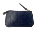 Gucci Guccissima Coin Case Key Navy GG Pattern — view 2