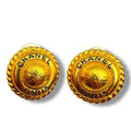 Chanel Vintage Earrings Logo Round