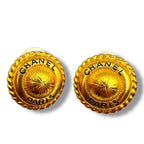 Chanel Vintage Earrings Logo Round