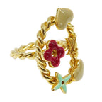 Louis Vuitton Ring Bark Sweet Monogram Gold Multicolor Large Logo Presence — view 2