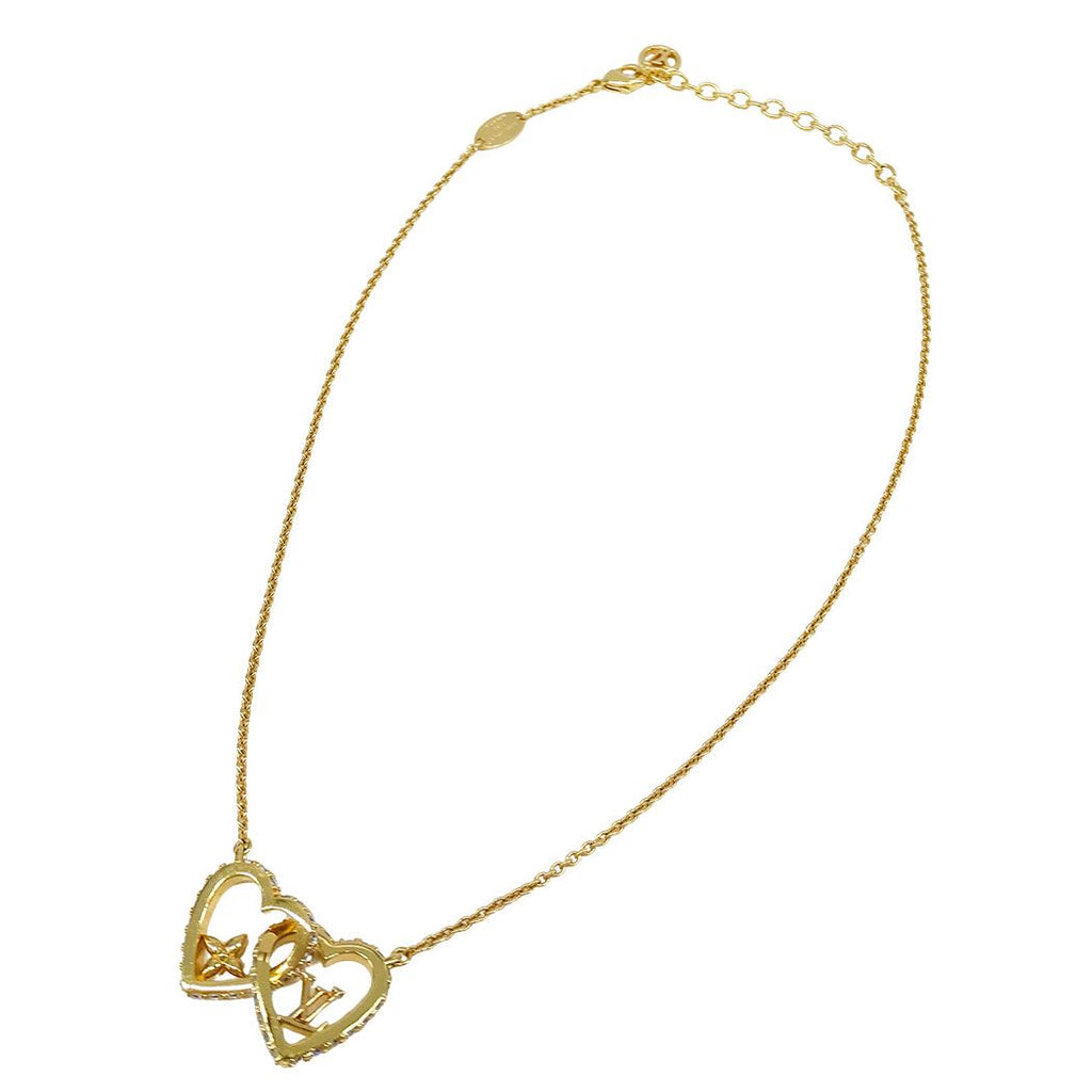 Louis Vuitton Necklace Rhinestone My LV Love Gold Logo — view 2