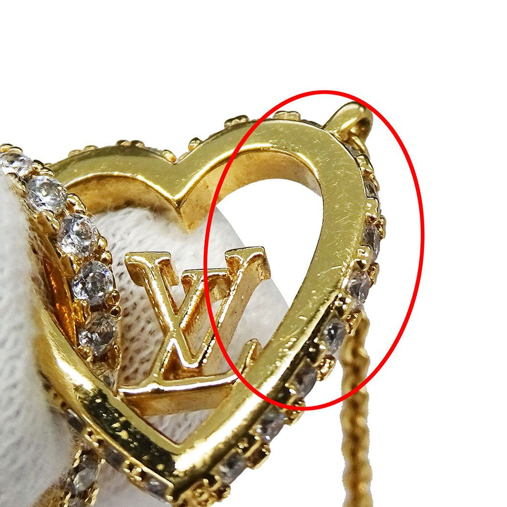 Louis Vuitton Necklace Rhinestone My LV Love Gold Logo — view 7