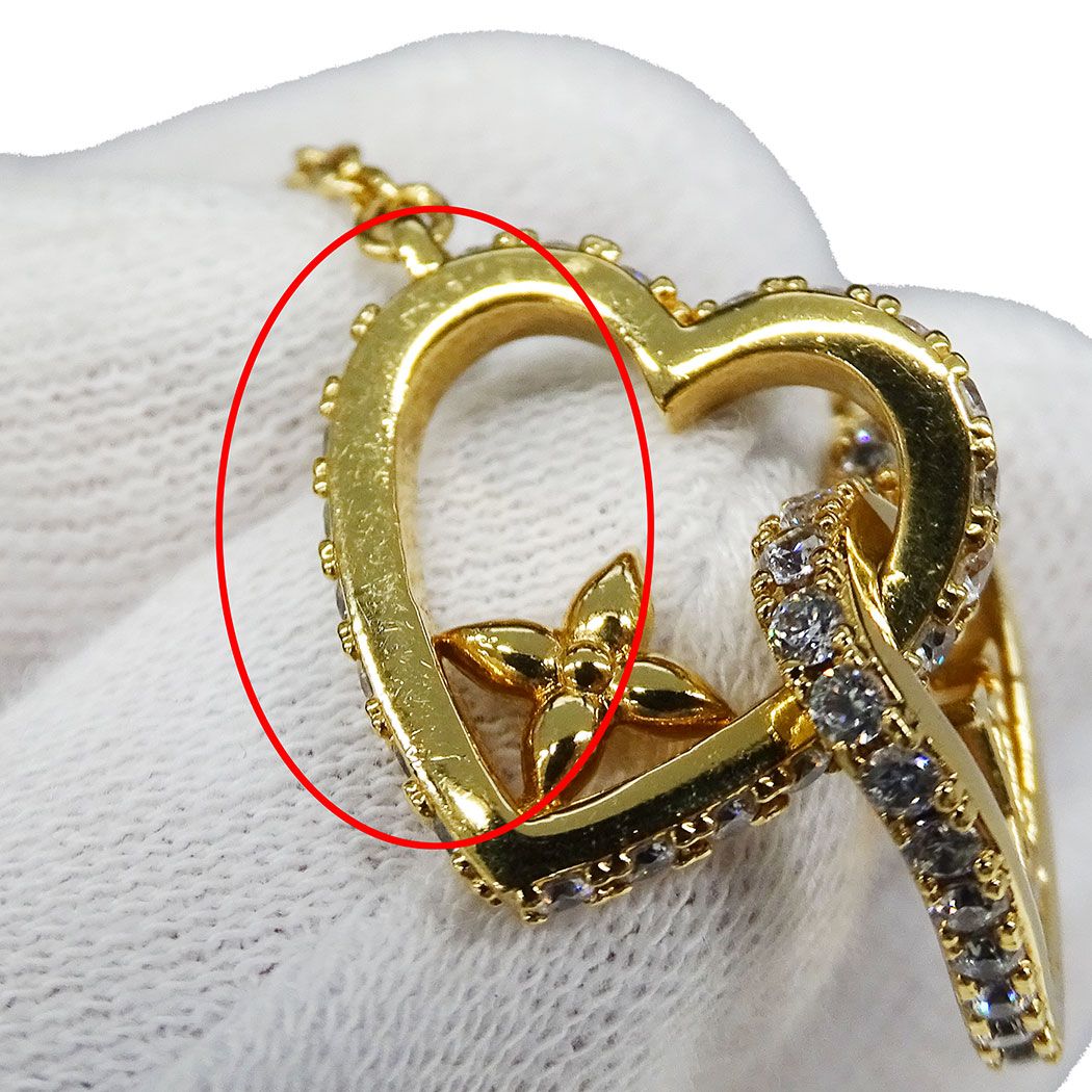 Louis Vuitton Necklace Rhinestone My LV Love Gold Logo — view 8